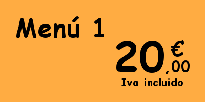 Menu 1 - 20€ VAT included
