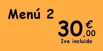 Menu 2 - 30€ VAT included